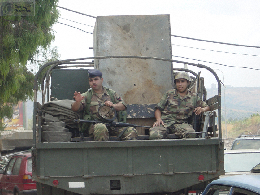 Lebanon Military Traveling South